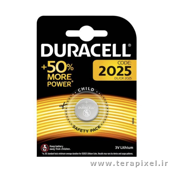 باتری سکه ای دوراسل مدل Duracell 2025 بسته یک عددی