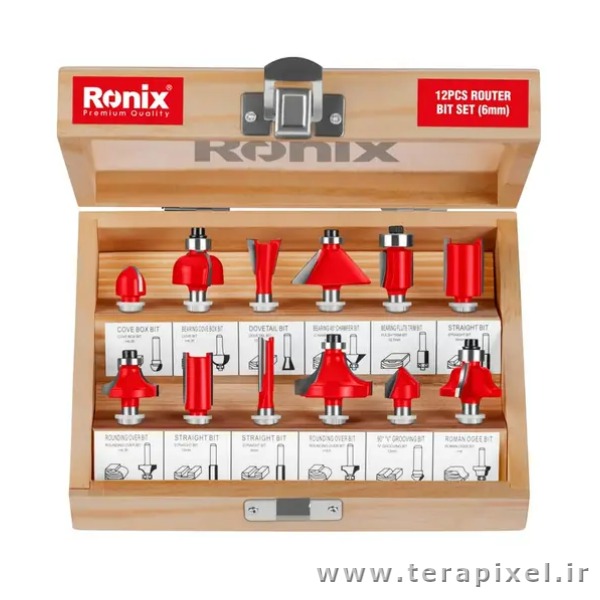 ست 12 عددی تیغ اورفرز رونیکس مدل Ronix RH-5341