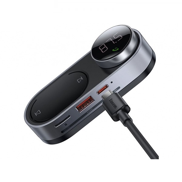 گیرنده صوتی بلوتوثی خودرو بیسوس Baseus CDMP000001 Solar Car FM Bluetooth Transmitter