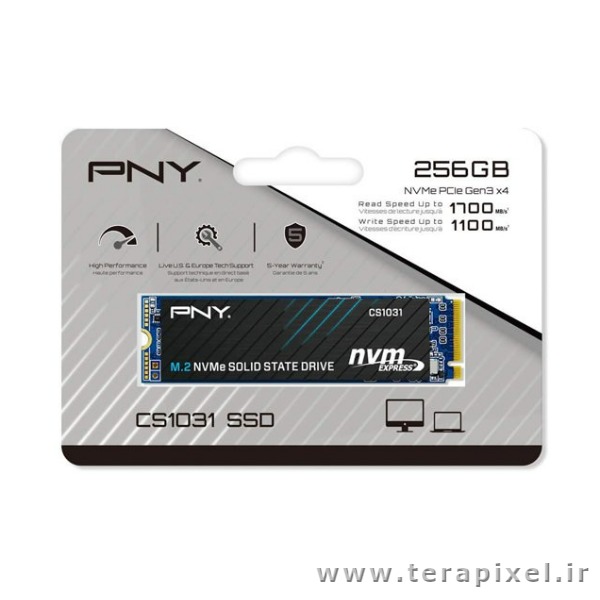 هارد SSD اینترنال 256 گیگابایت PNY مدل CS1031 M.2 2280 NVMe Gen3x4