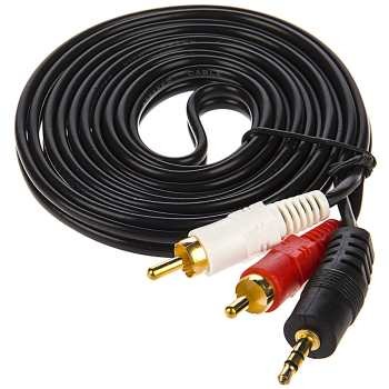 کابل صدا تسکو TSCO TC 81 2 In 1 3.5mm To 2 RCA Plug Cable طول 2 متر